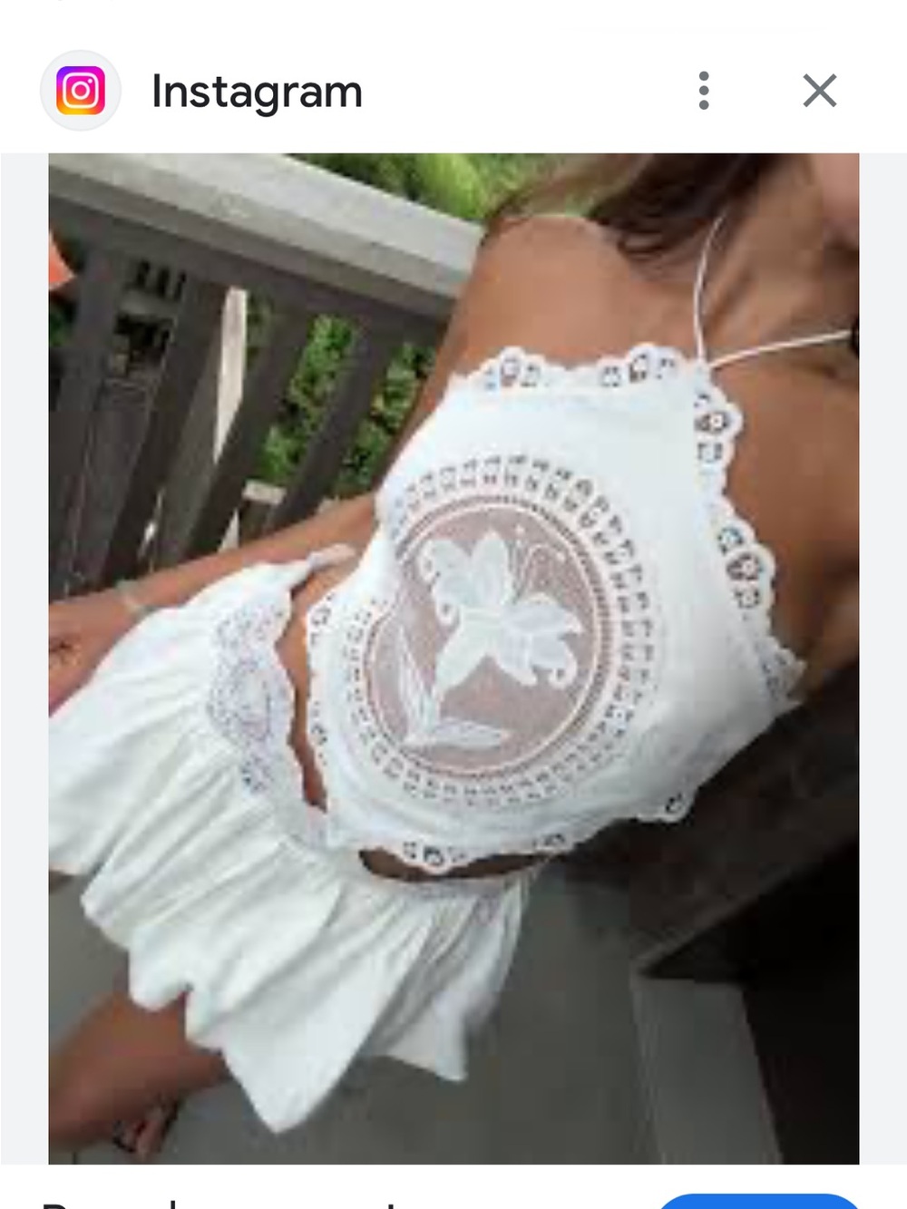 Lace white crochet halter and skirt set compare to retrofete size small - Picture 2 of 3